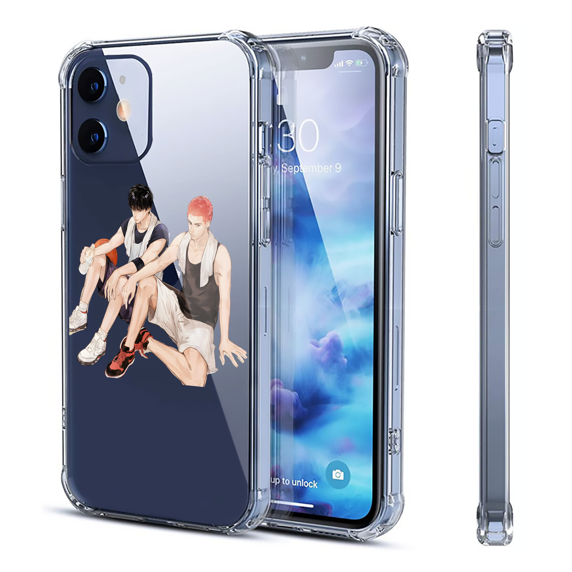 （画像用） SLAM DUNK／スラムダンク 【iPhone 12シリーズ対応】透明スマホケース（クリアソフトケース）
